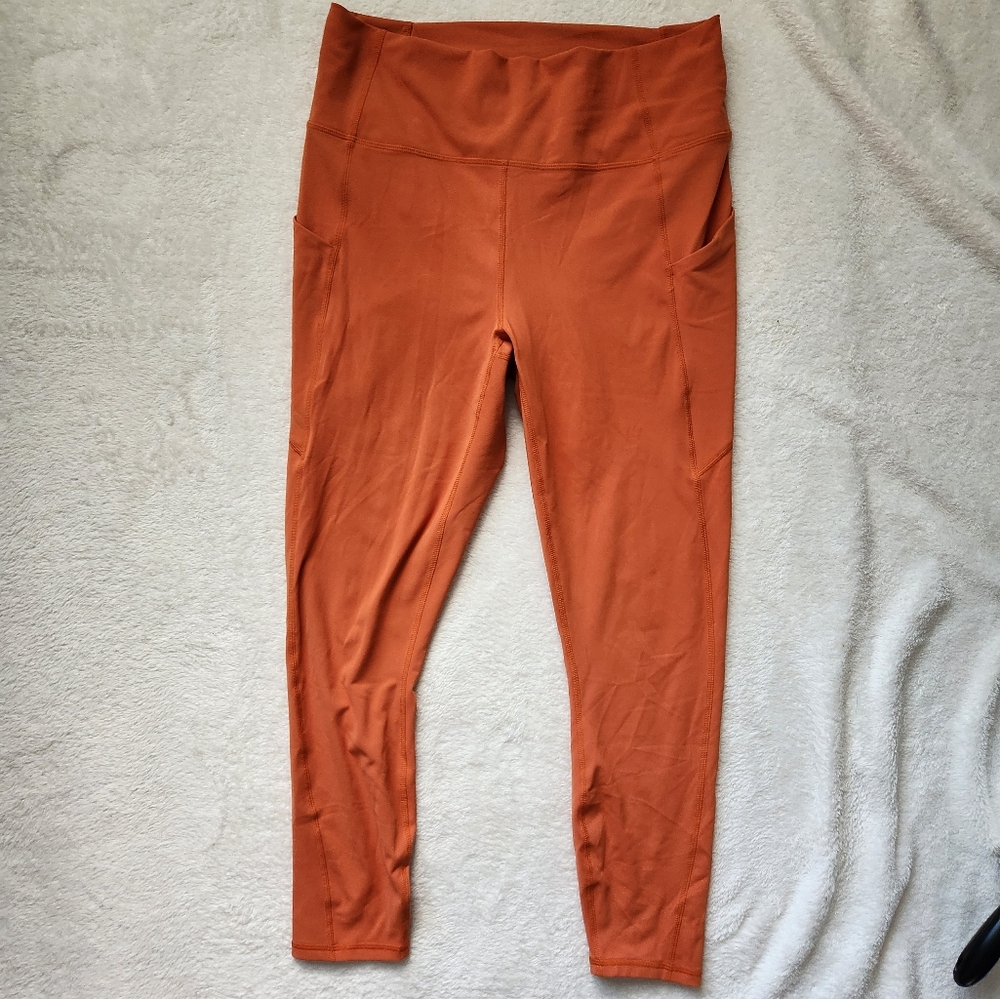 Fabletics PureLux Orange Leggings Size Large